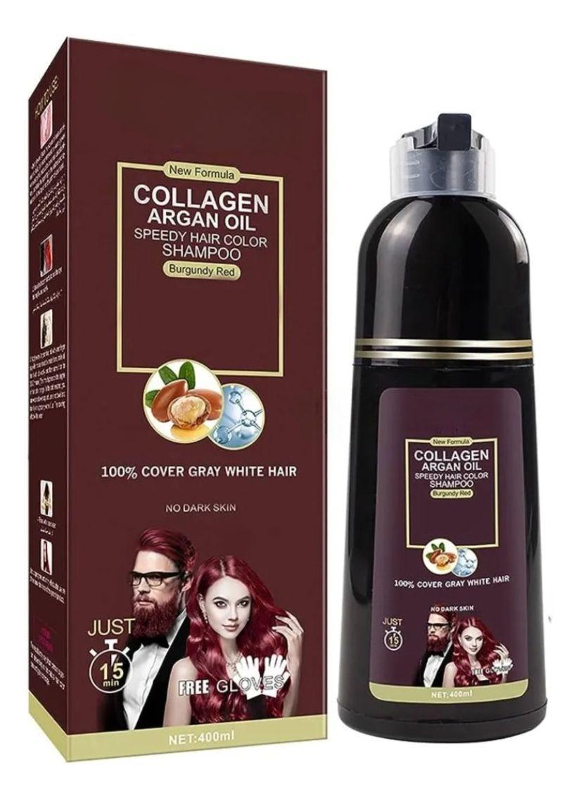 Shampoo Tinte Rojo Cubre Canas Suaviza Repara Cabello Jhn-9
