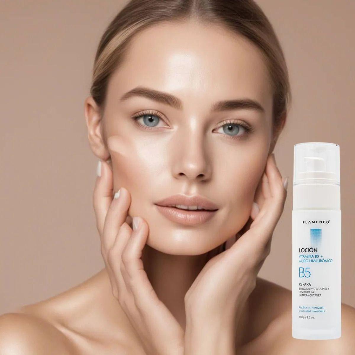 LOCION FACIAL VITAMINA B5 CON ACIDO HIALURONICO BELLEZA LAU-9