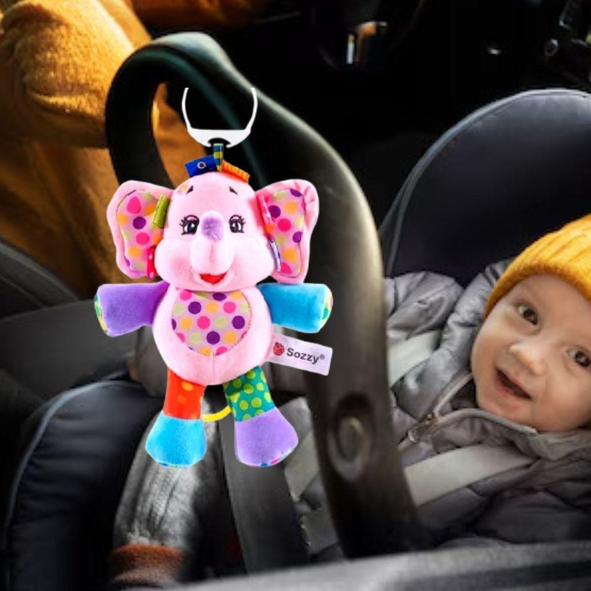 SONAJERO PELUCHE COLGANTE MUSICAL SENSORIAL BEBE LAU-4