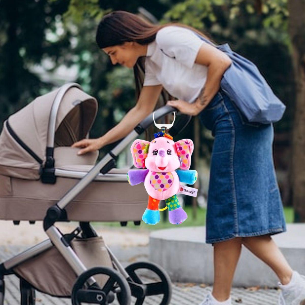 SONAJERO PELUCHE COLGANTE MUSICAL SENSORIAL BEBE LAU-9