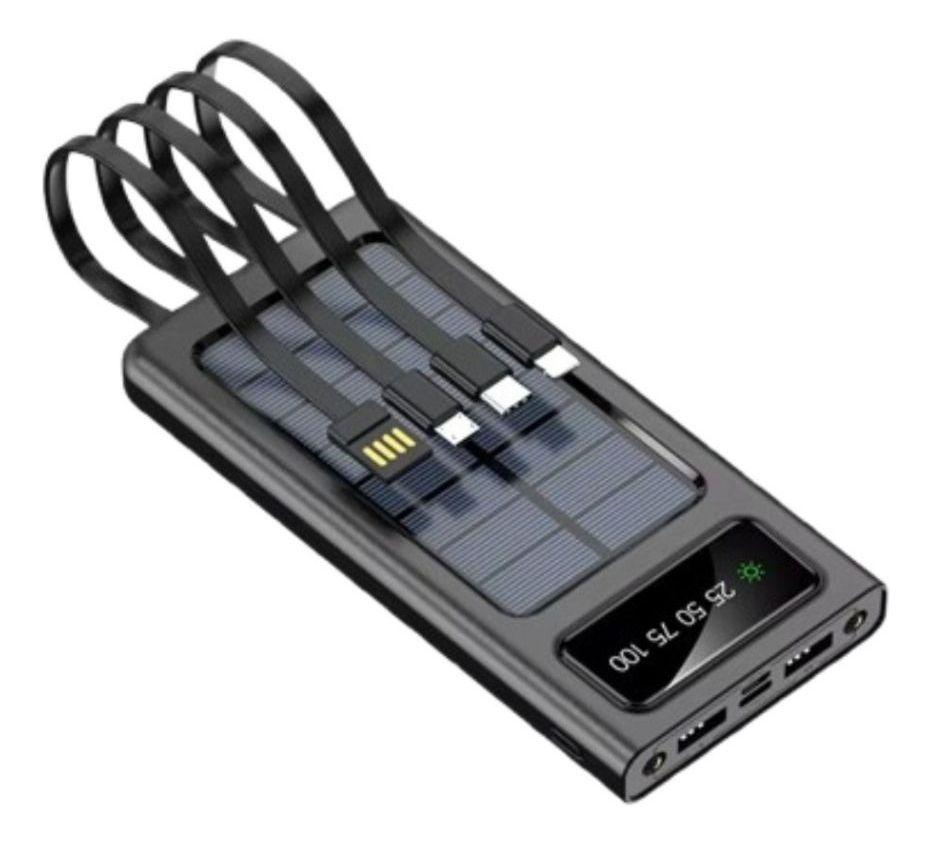 Cargador Portátil Solar Doble Puerto USB Pantalla LED Jhn-0