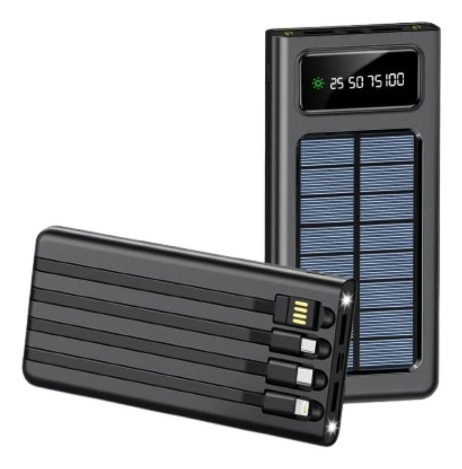 Cargador Portátil Solar Doble Puerto USB Pantalla LED Jhn-1