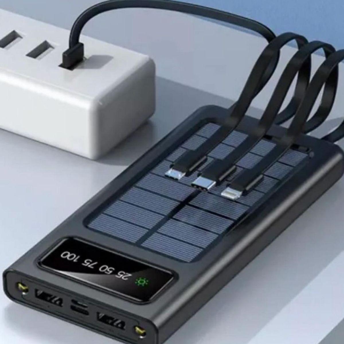 Cargador Portátil Solar Doble Puerto USB Pantalla LED Jhn-4