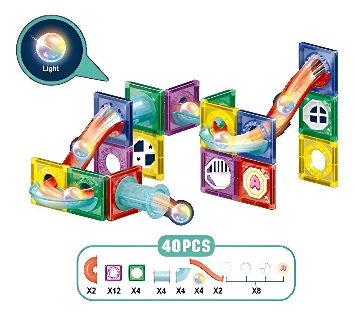 Juguete Construcción Creativo 3D Magnético 40 piezas Jhn-2