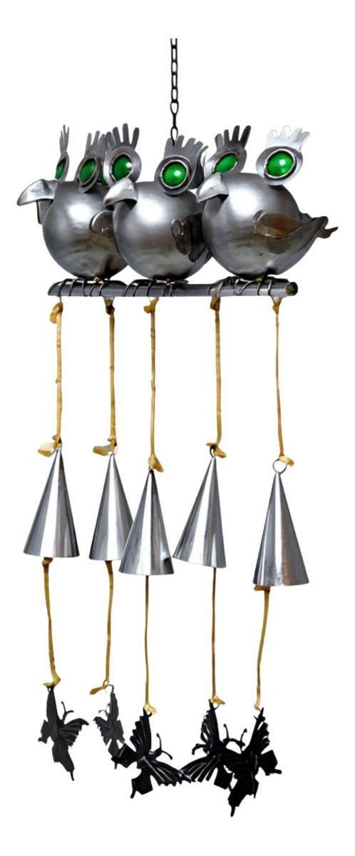 Adorno Decorativo Colgante Campanilla Viento Búhos Jhn-2