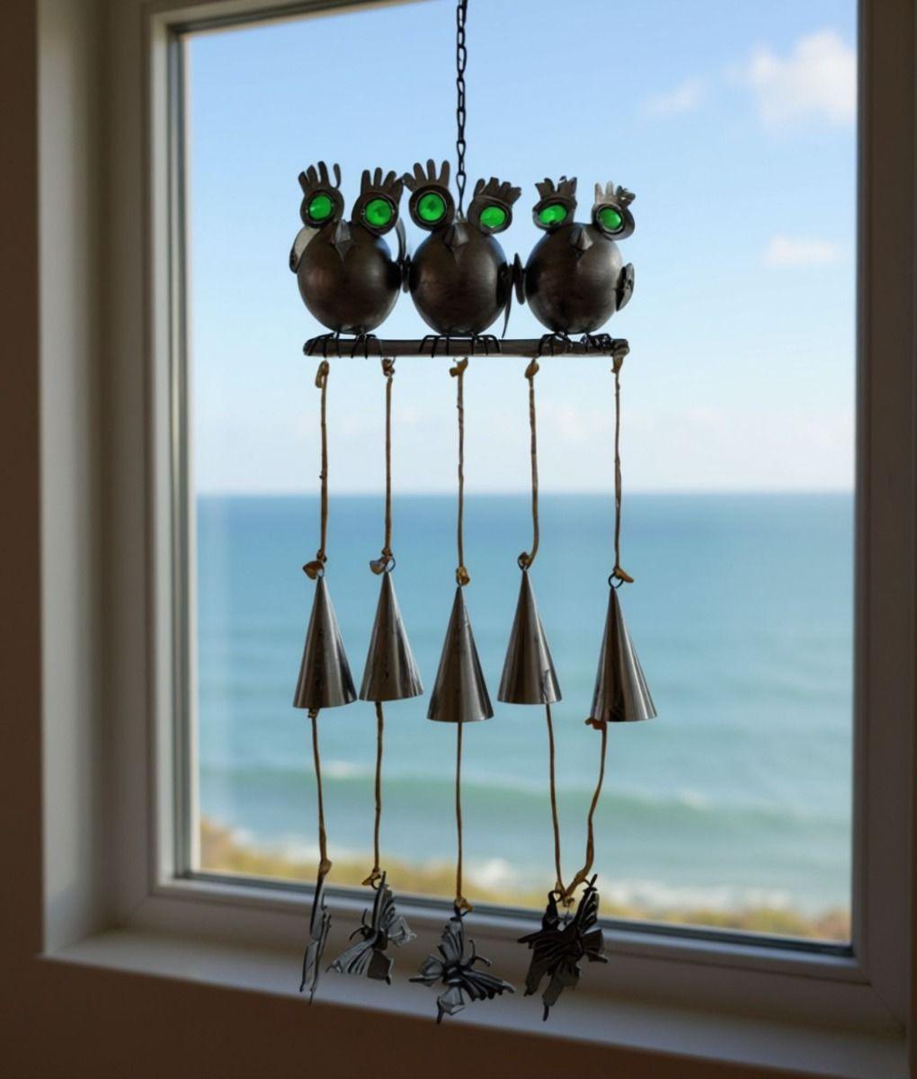 Adorno Decorativo Colgante Campanilla Viento Búhos Jhn-8