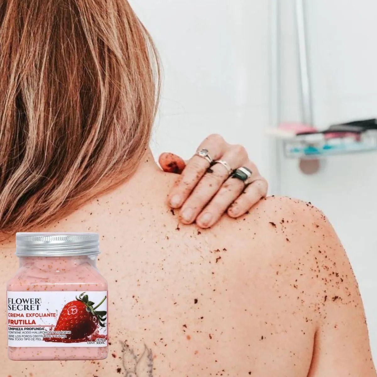 Set 3 Cremas Exfoliantes Corporal Frutilla Pepino Peq Lau-4