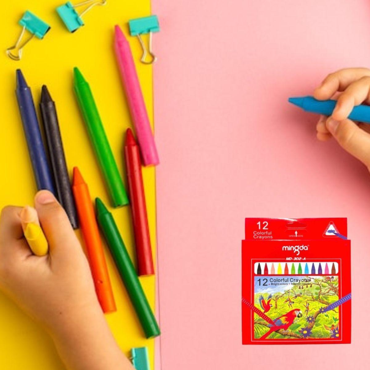SET 4 CAJAS CRAYONES LAPICES TRIANGULAR 12 COLORES NIÑOS LAU-8