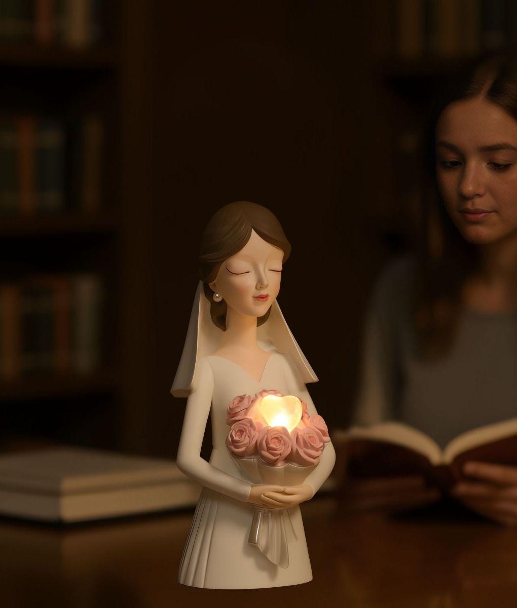 Estatua Figura Novia Decorativa Corazón Adorno Hogar Jhn-2