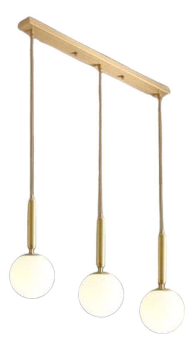 Lámpara Colgante Techo Globo Cristal Moderna 3 Esferas Jhn-4