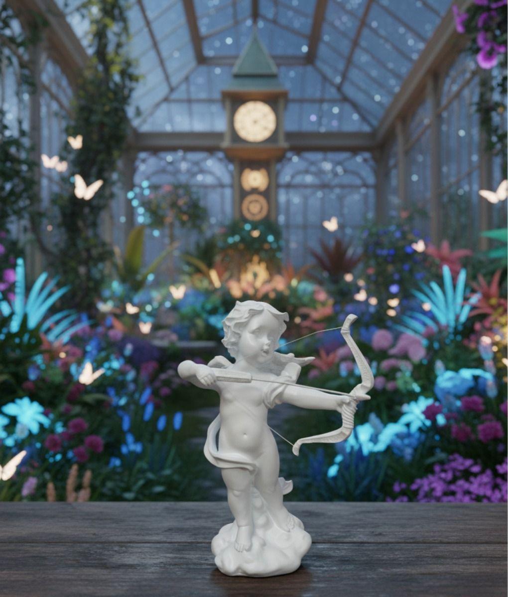 Estatua Decorativa Ángel Cupido Escultura Adorno Hogar Jhn-6