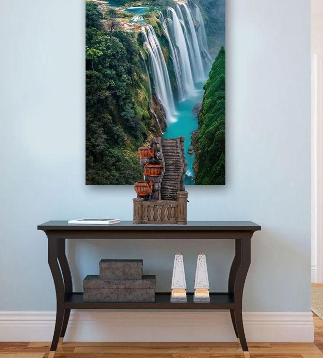 Fuente Agua Decorativa Cascada Elegante Hogar Relajante Jhn-7