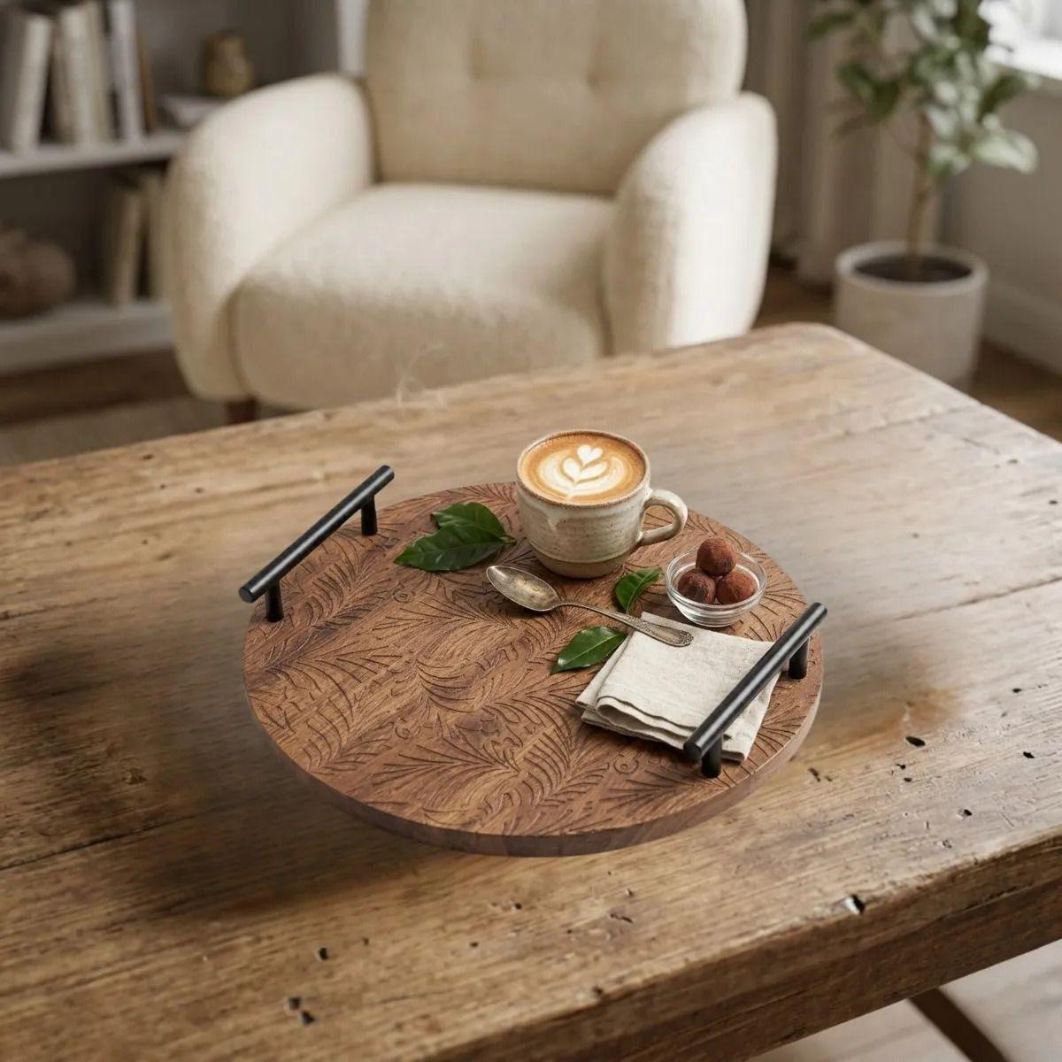 Duo Bandejas Mesa Decorativas Premium Diseño Moderno ALJ-6