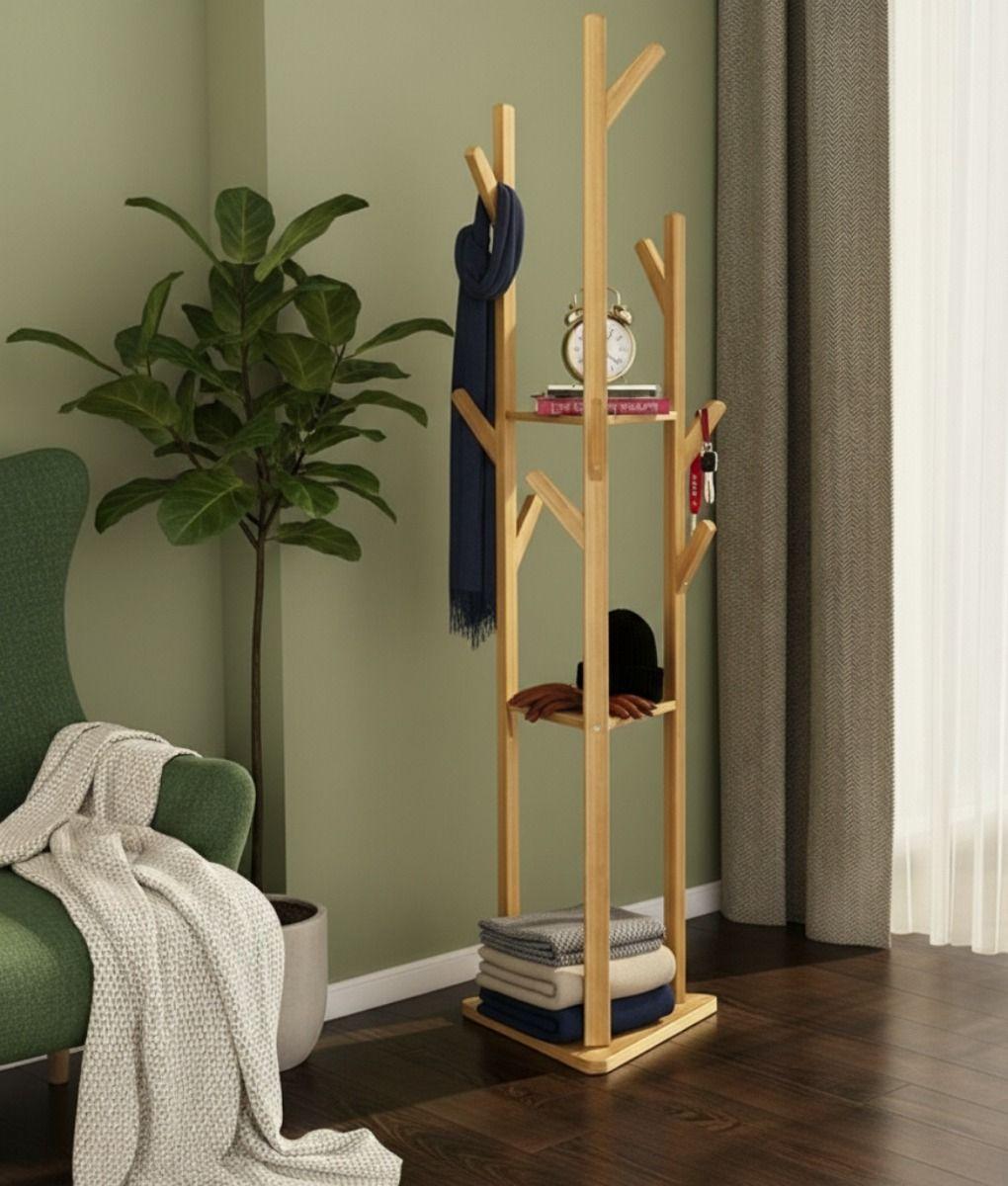 Perchero Pie Decorativo Estilo Árbol Estantería Hogar Jhn-9