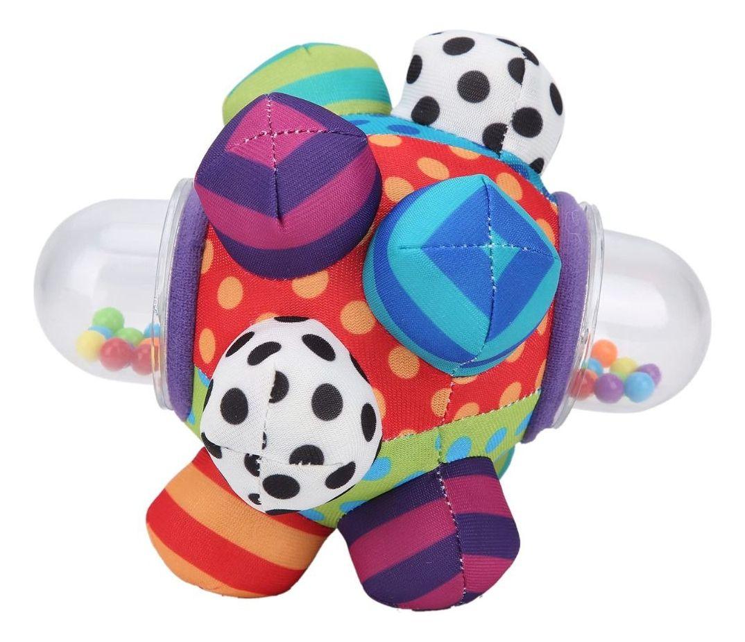 SONAJERO FORMA PELOTA FELPA SENSORIAL MOTRIZ BEBE LAU-0