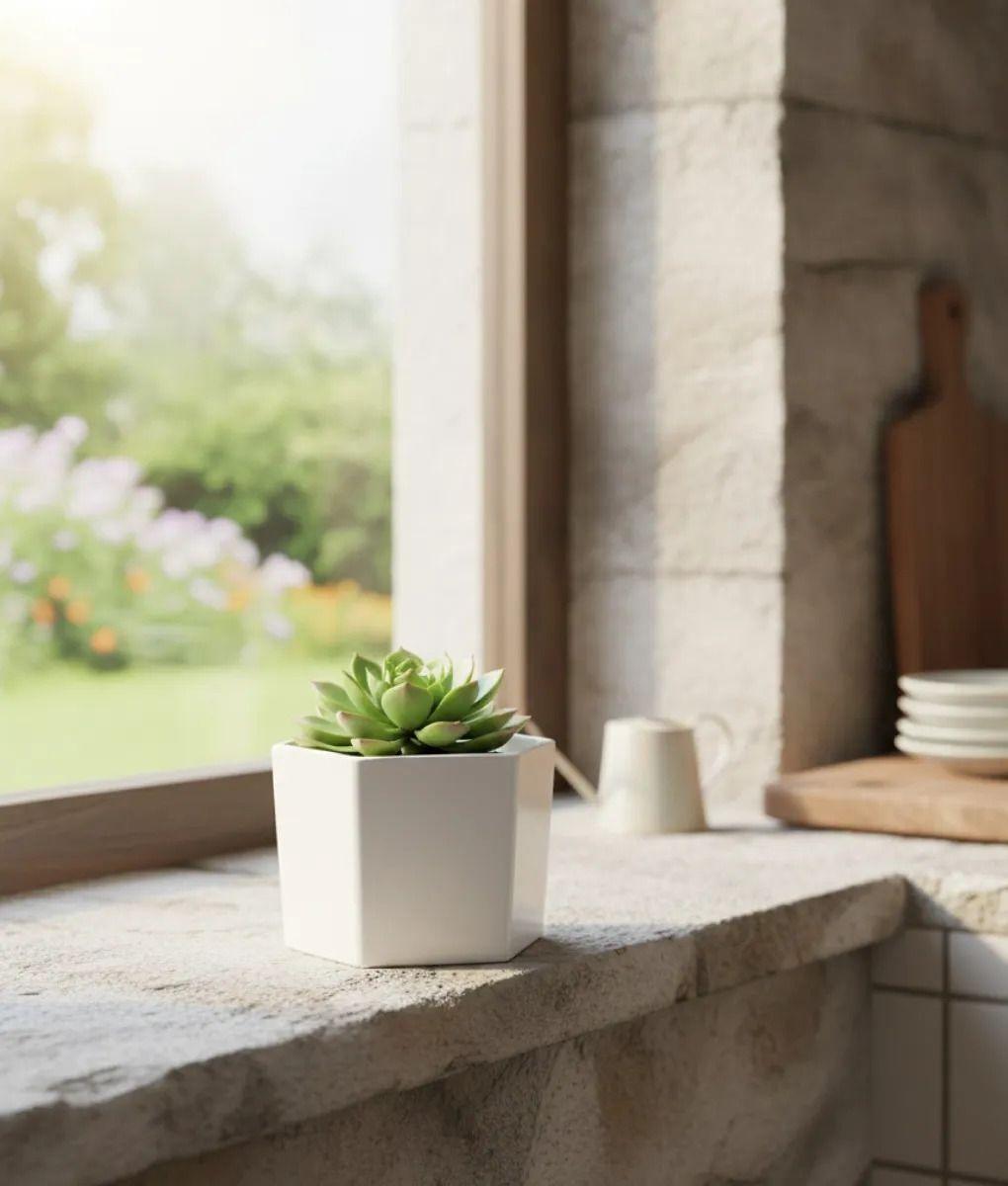 Set 8 Macetero Decorativo Moderno Diseño Geométrico Jhn-7