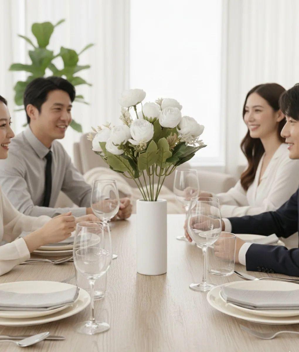 Set 2 Ramo Decorativo Flores Artificiales Adorno Floral Jhn-4