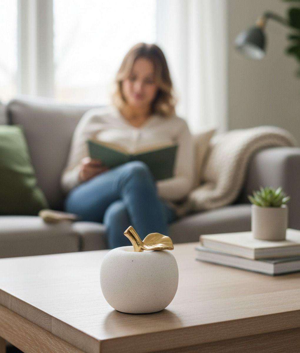 Figura Decorativa Manzana Textura Moderna Adorno Jhn-2