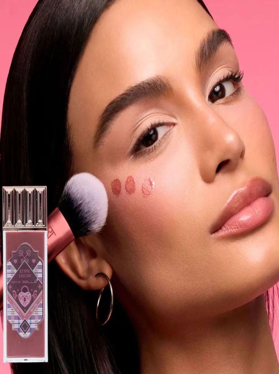 Pack 3 Rubores Liquidos Blush Brillante Maquillaje Lau-1