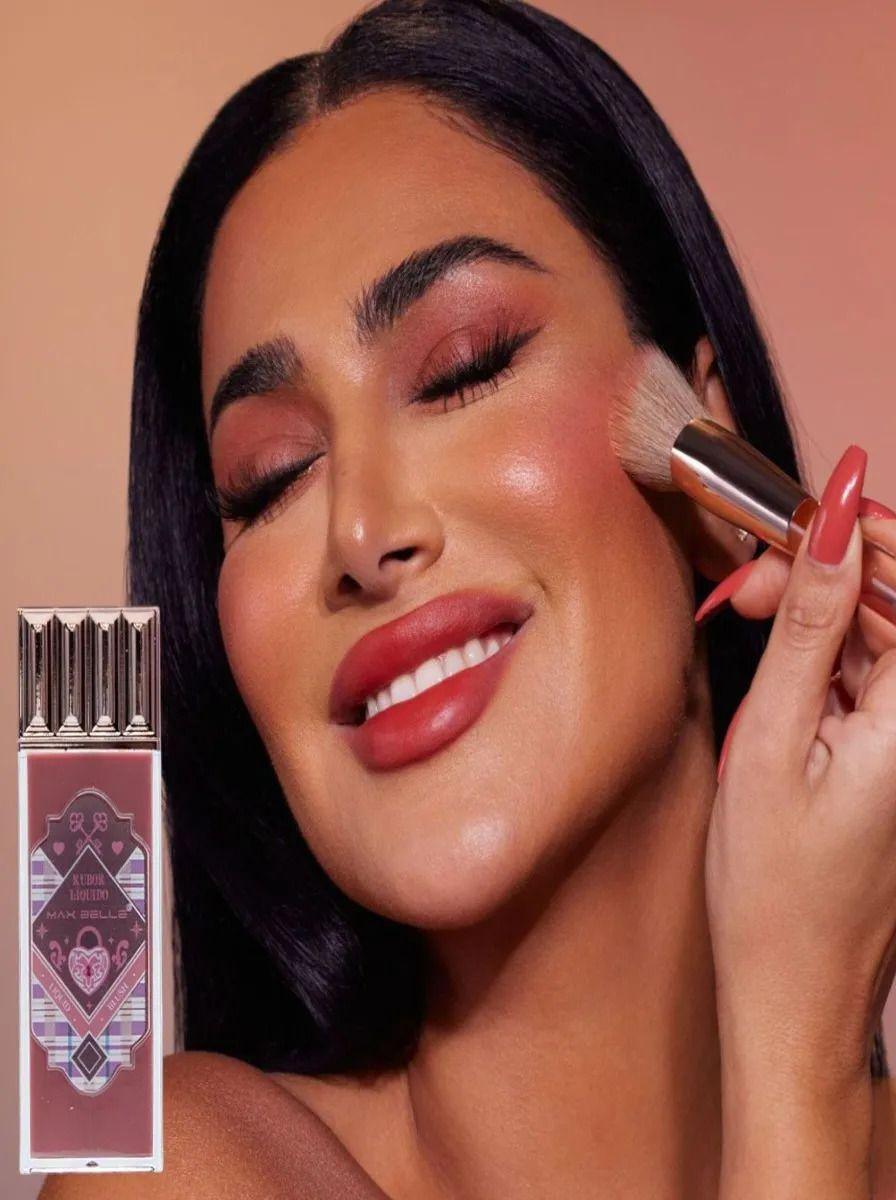 Pack 3 Rubores Liquidos Blush Brillante Maquillaje Lau-2