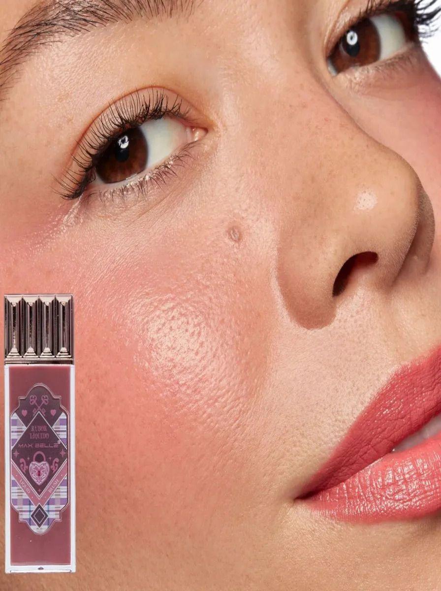 Pack 3 Rubores Liquidos Blush Brillante Maquillaje Lau-5