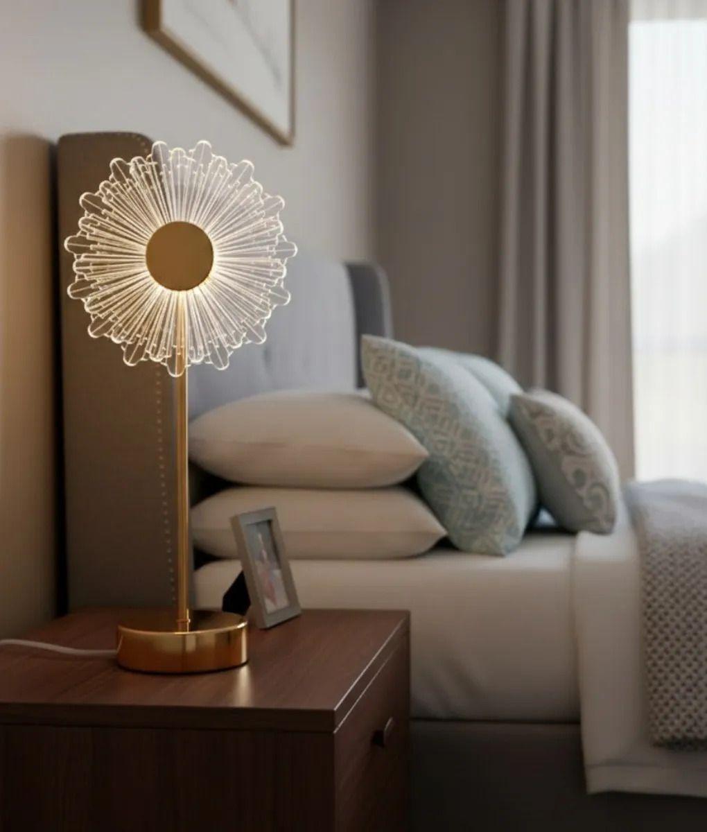 Lámpara Decorativa Mesa Diseño Floral Escultural Jhn-8