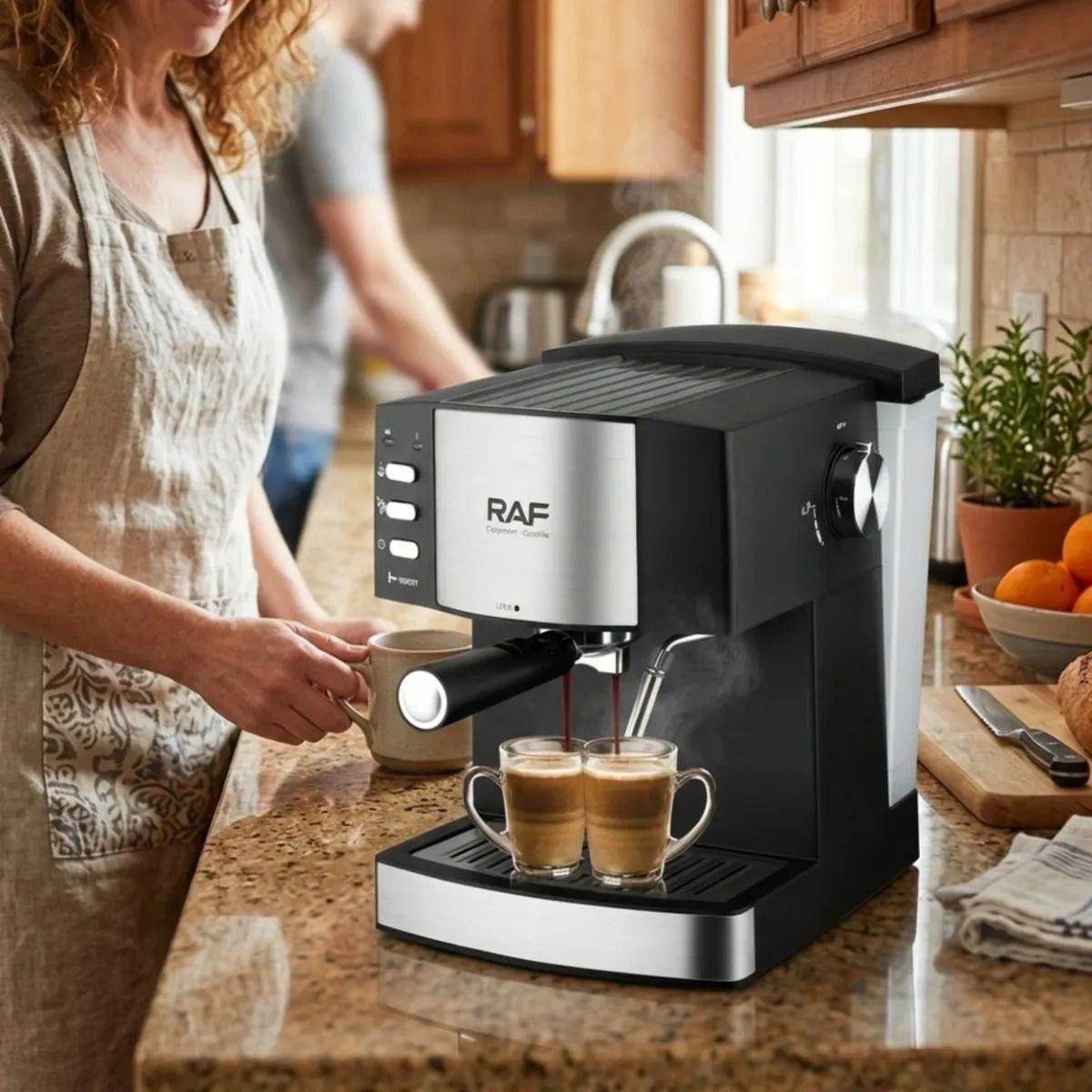 Cafetera Espresso Vaporizador Leche Doble Taza Lujo ALJ-5