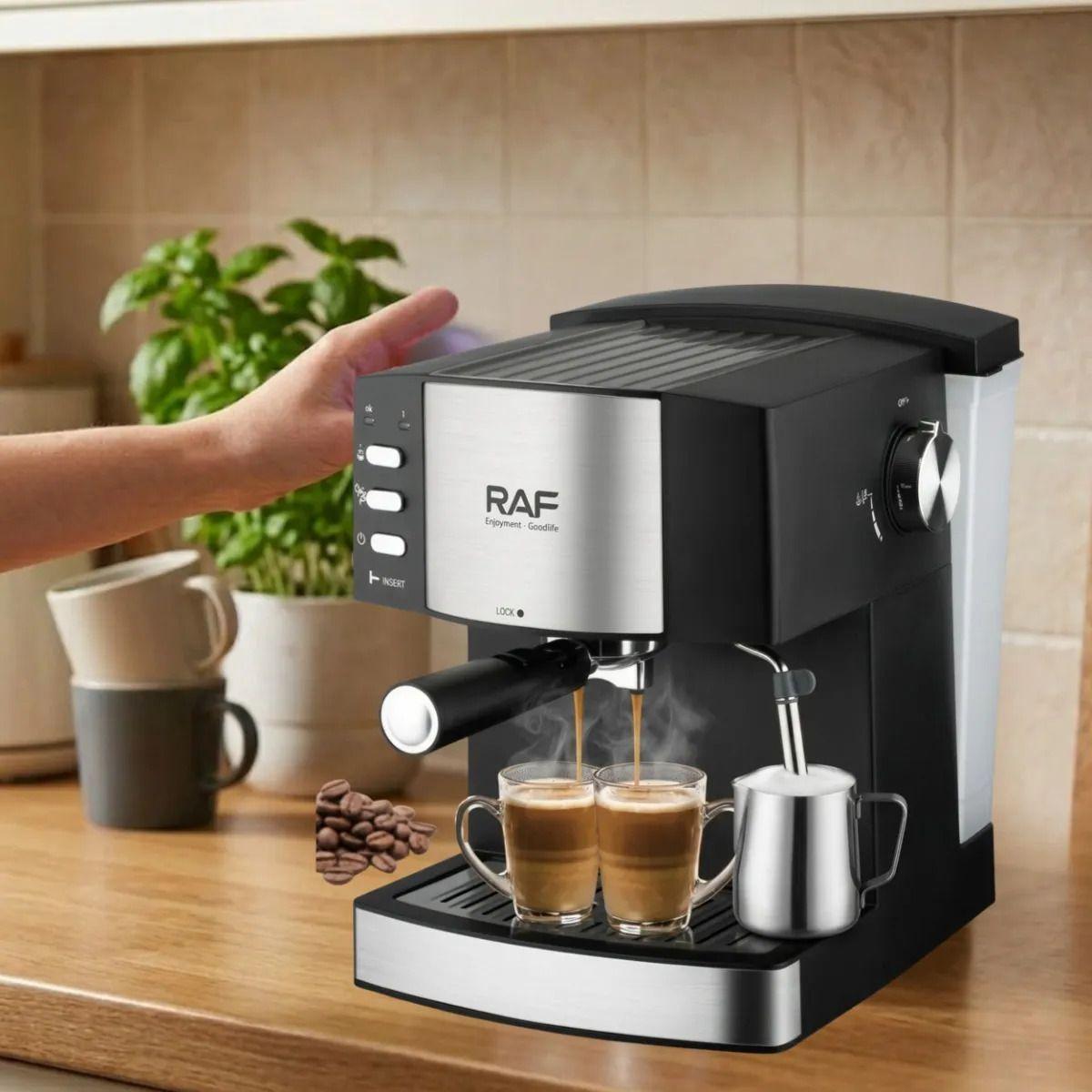 Cafetera Espresso Vaporizador Leche Doble Taza Lujo ALJ-6
