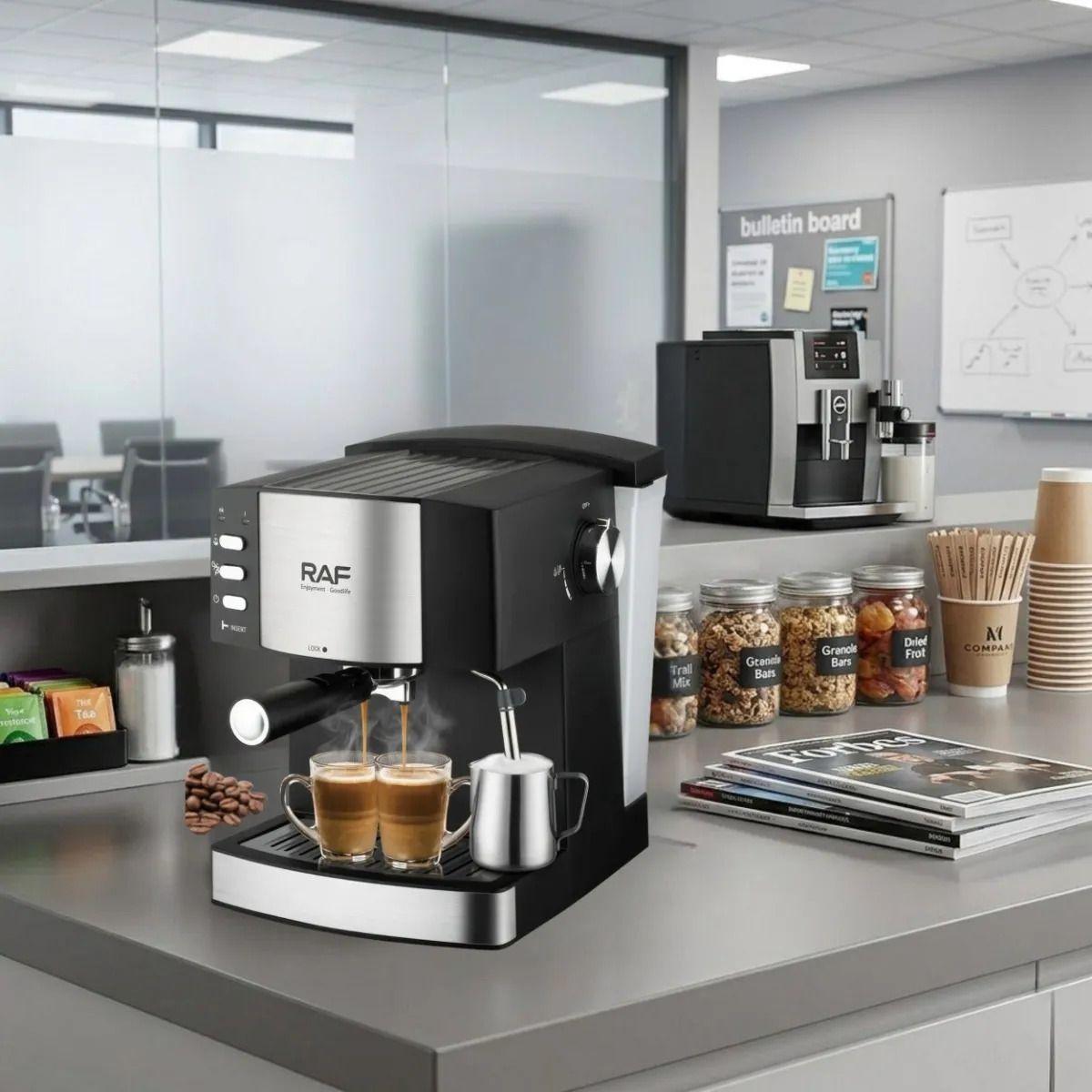 Cafetera Espresso Vaporizador Leche Doble Taza Lujo ALJ-7