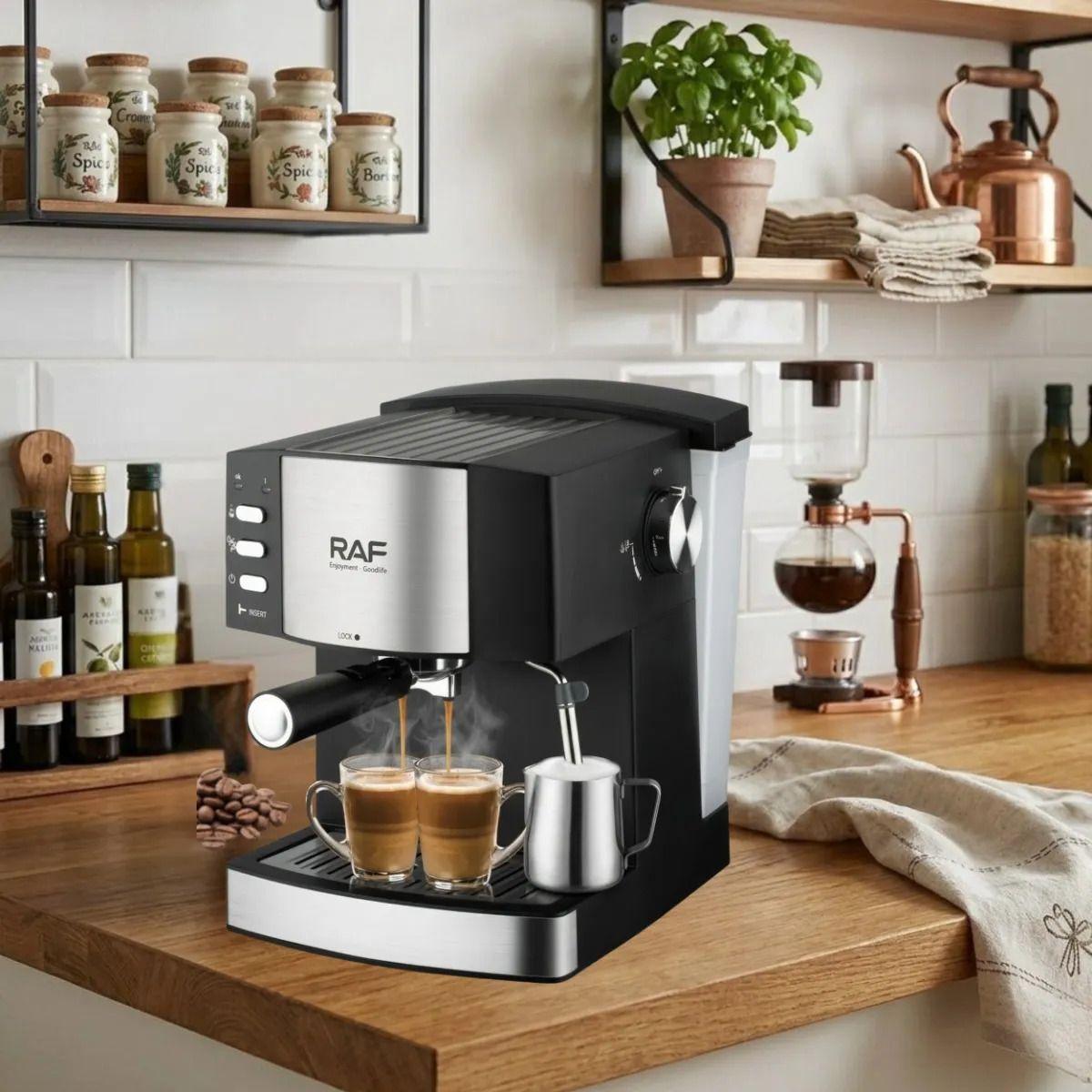 Cafetera Espresso Vaporizador Leche Doble Taza Lujo ALJ-8