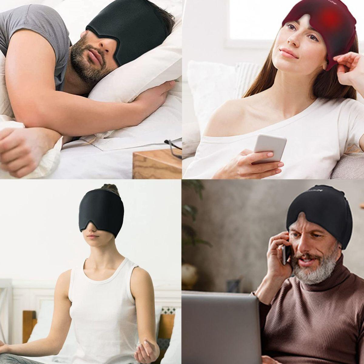 SET 2 COMPRESA GEL FORMA DE GORRO MIGRAÑA ALIVIO DOLOR LAU-5