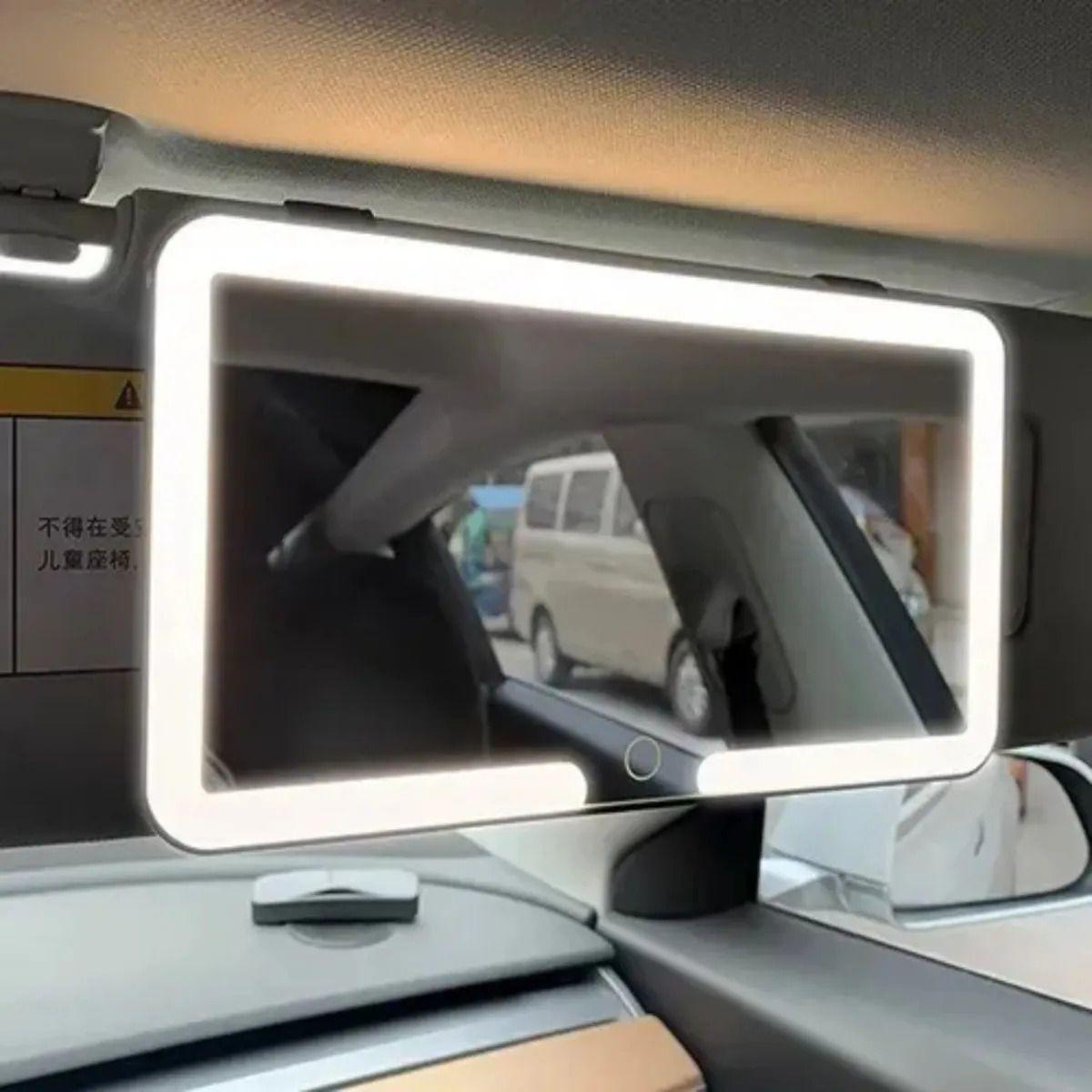Espejo Visera Carro Maquillaje Luz Led Recargable ALJ-8