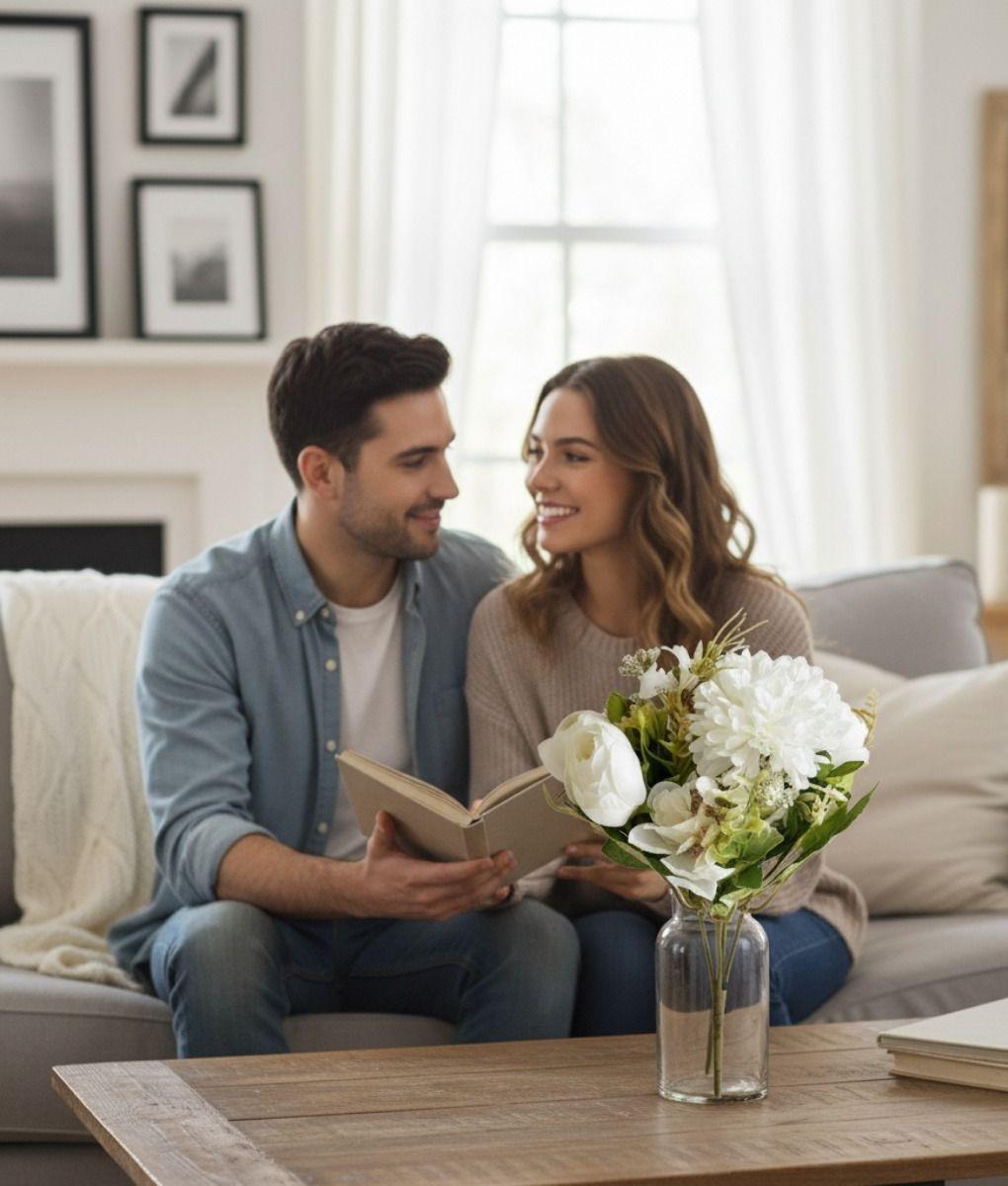 Set 3 Ramo Flores Artificiales Belleza Adorno Frescura Jhn-3