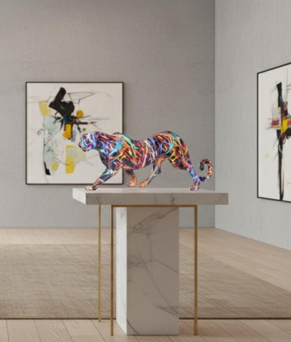 Estatura Decorativa Pantera Graffiti Escultura Urbana Jhn-5