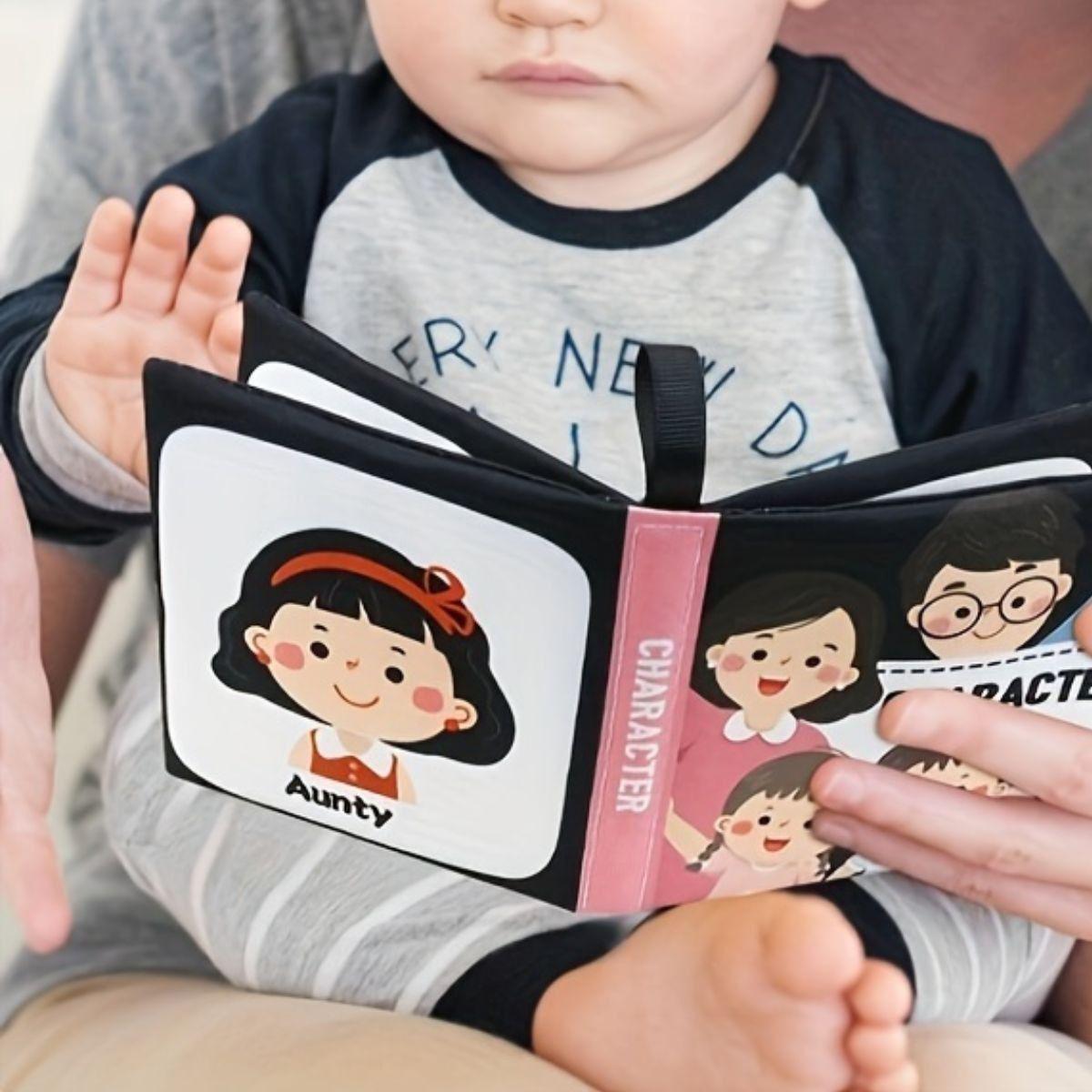 SET 4 JUGUETES LIBRO DE TELA SENSORIAL BILINGÜE NIÑOS LAU-2