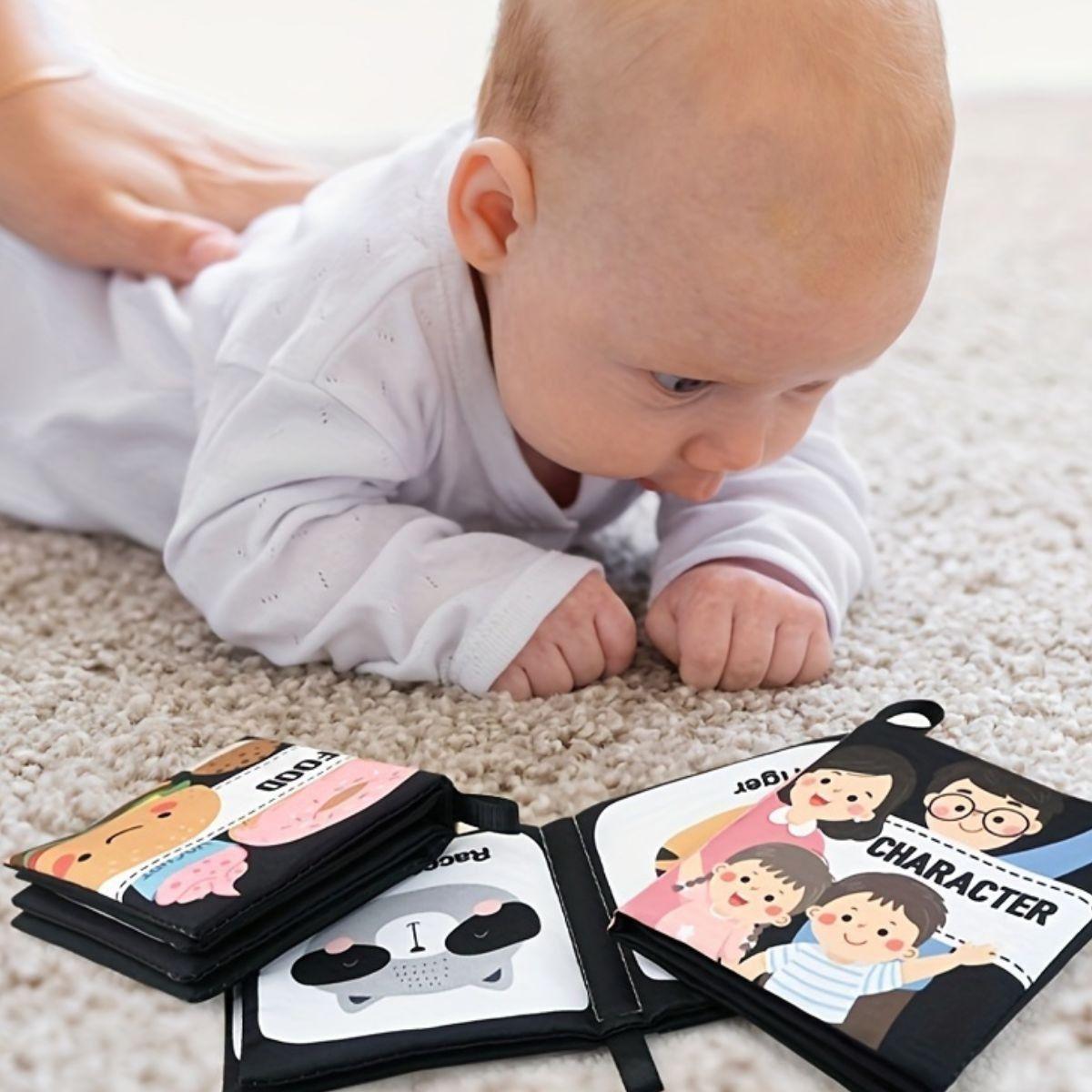 SET 4 JUGUETES LIBRO DE TELA SENSORIAL BILINGÜE NIÑOS LAU-7