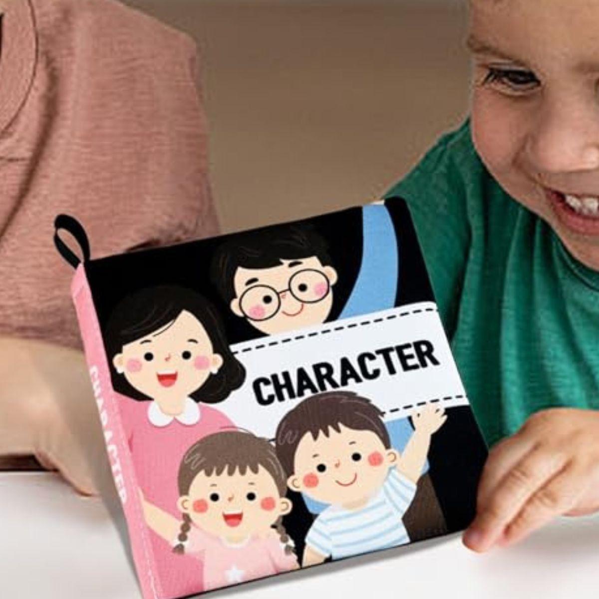 SET 4 JUGUETES LIBRO DE TELA SENSORIAL BILINGÜE NIÑOS LAU-8