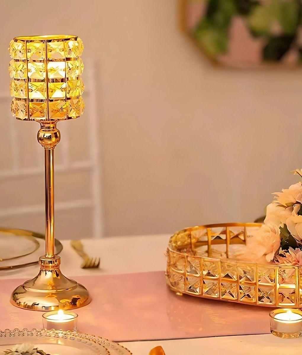 Portavelas Candelabro Decorativo Centro Mesa Pedestal Jhn-8