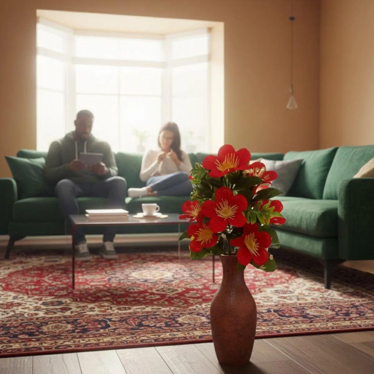 Set 3 Ramo Floral Artificial Elegante Vitalidad Infinita Jhn-2