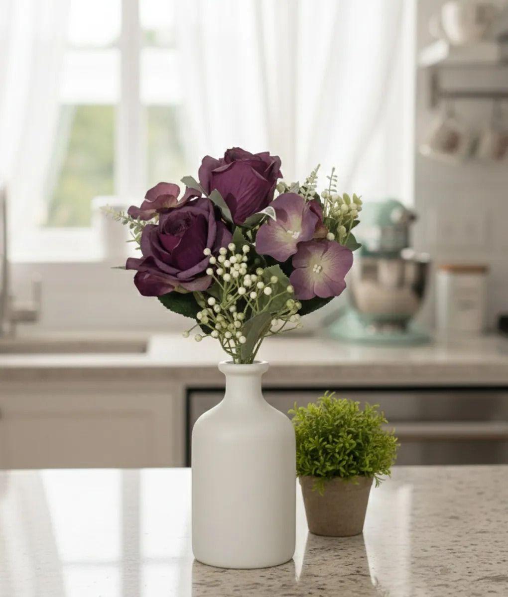 Set 3 Flores Artificiales Silvestres Ramo Decorativo Jhn-7