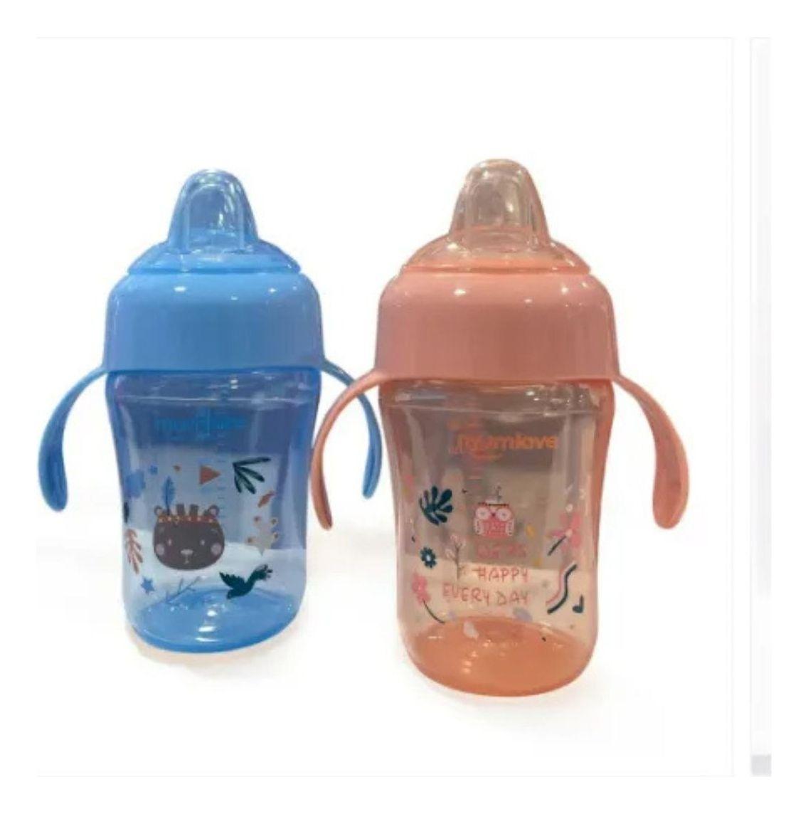 SET 2 VASOS DE TRANSICION SILICONA ANTIDERRAME NIÑOS LAU-3