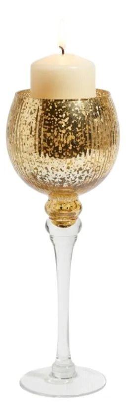 Set 3 Candelabros Portavelas Copa Cristal Escalonados ALJ-1