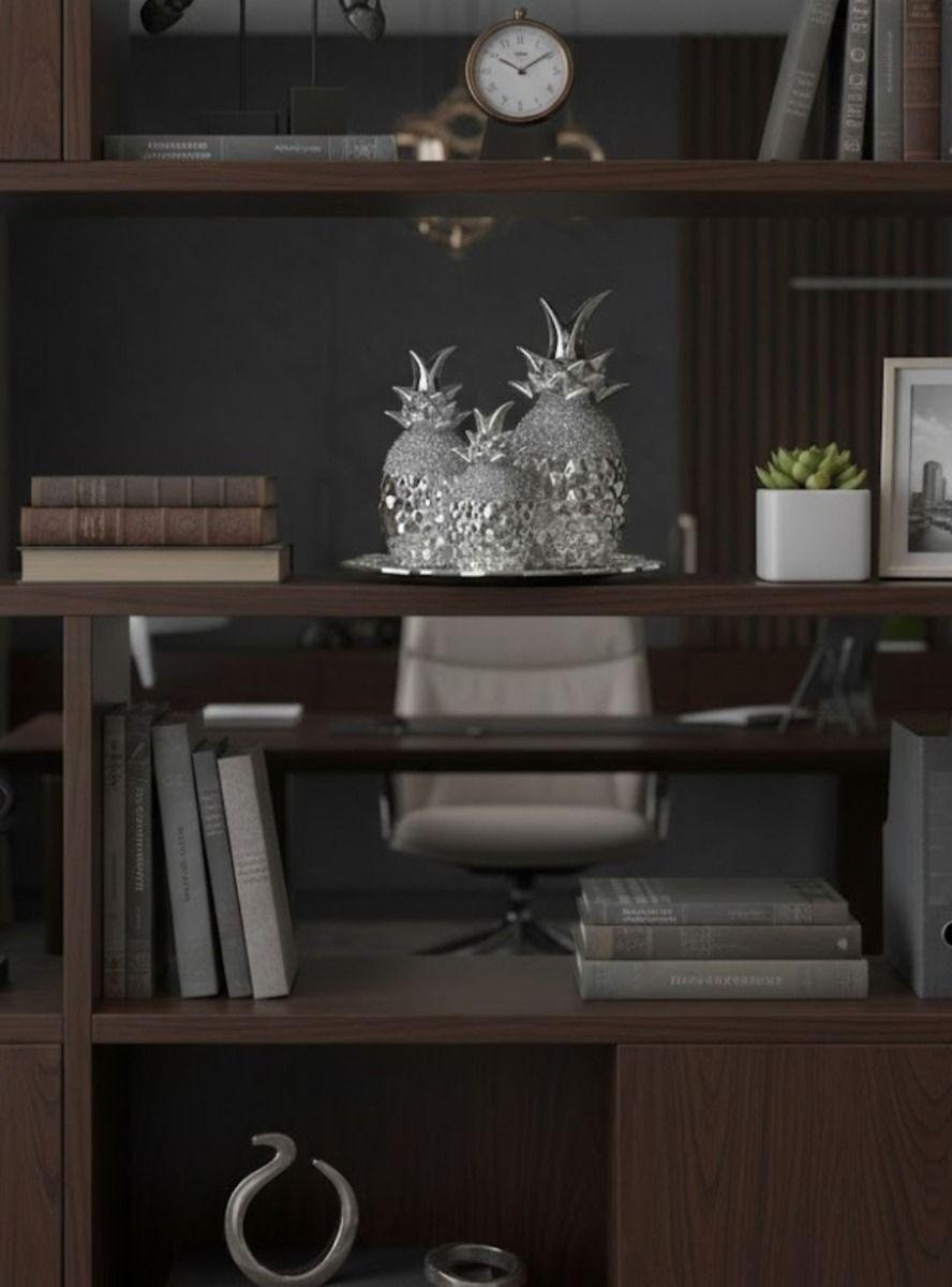 Set 3 Figura Decorativa Piña Elegante Adorno Mesa Centro Jhn-8