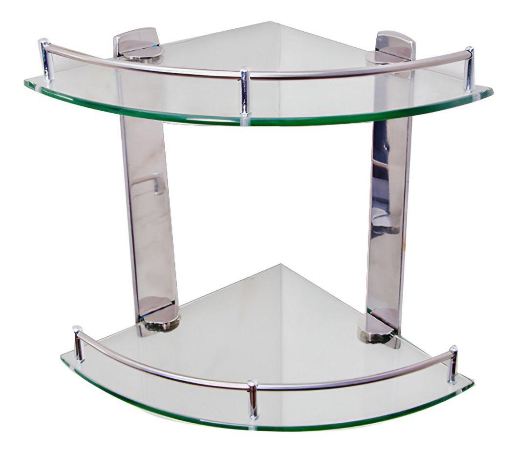 Estante Organizador Baño Doble Triangular Vidrio Jhn-0