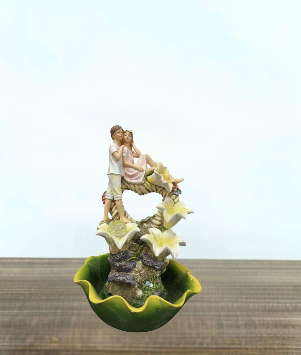 Fuente Agua Decorativa Pareja Romántica Adorno Mesa Jhn-7