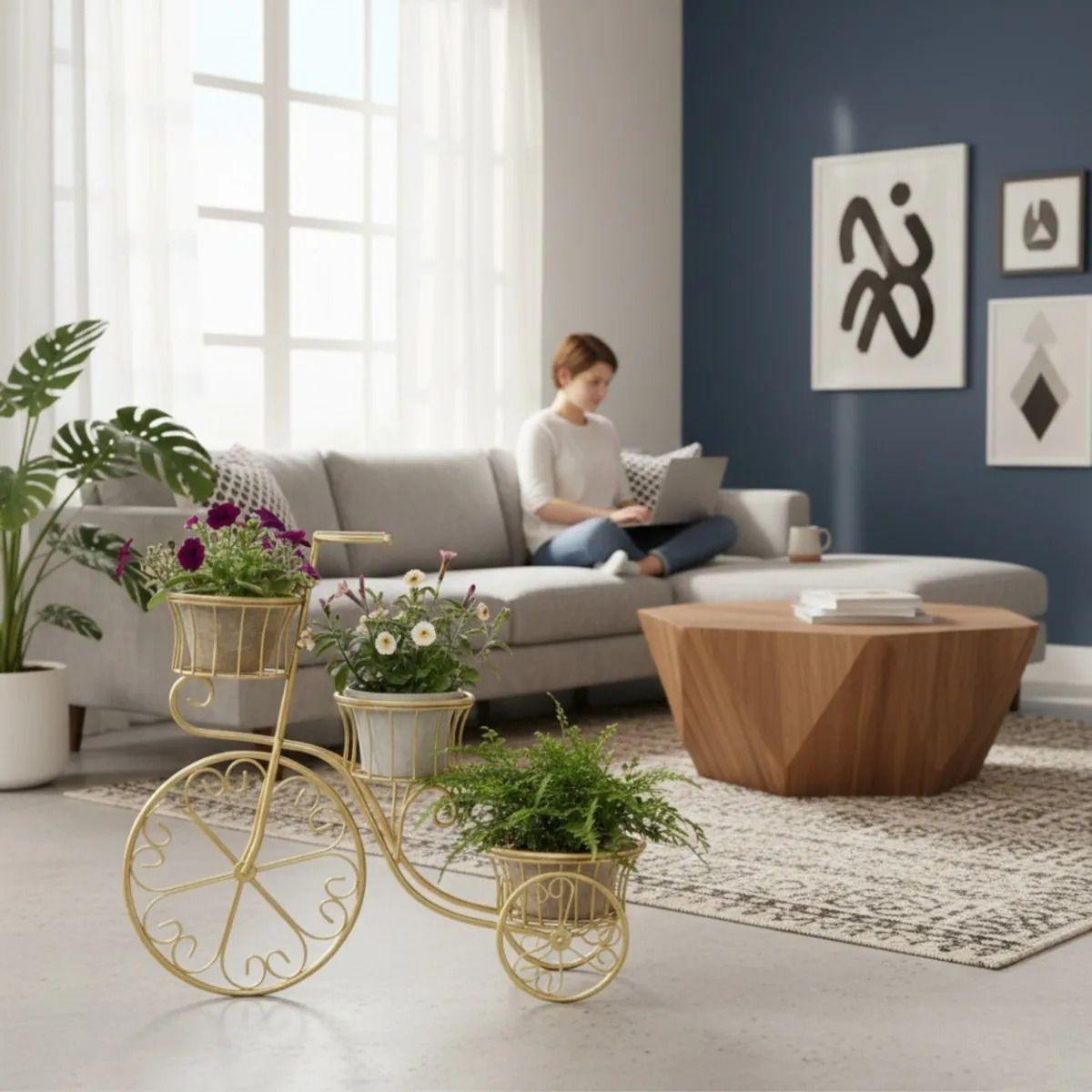 Porta Maceta Decorativo Triciclo Ornamental Vintage Jhn-7