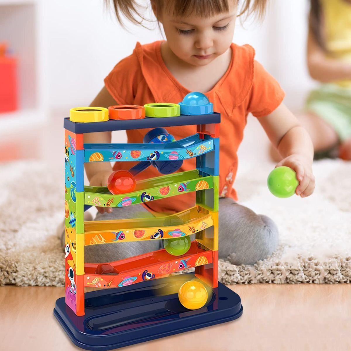 PELOTAS BOLAS 5 NIVELES RAMPAS RACER MONTESSORI BEBE LAU-6
