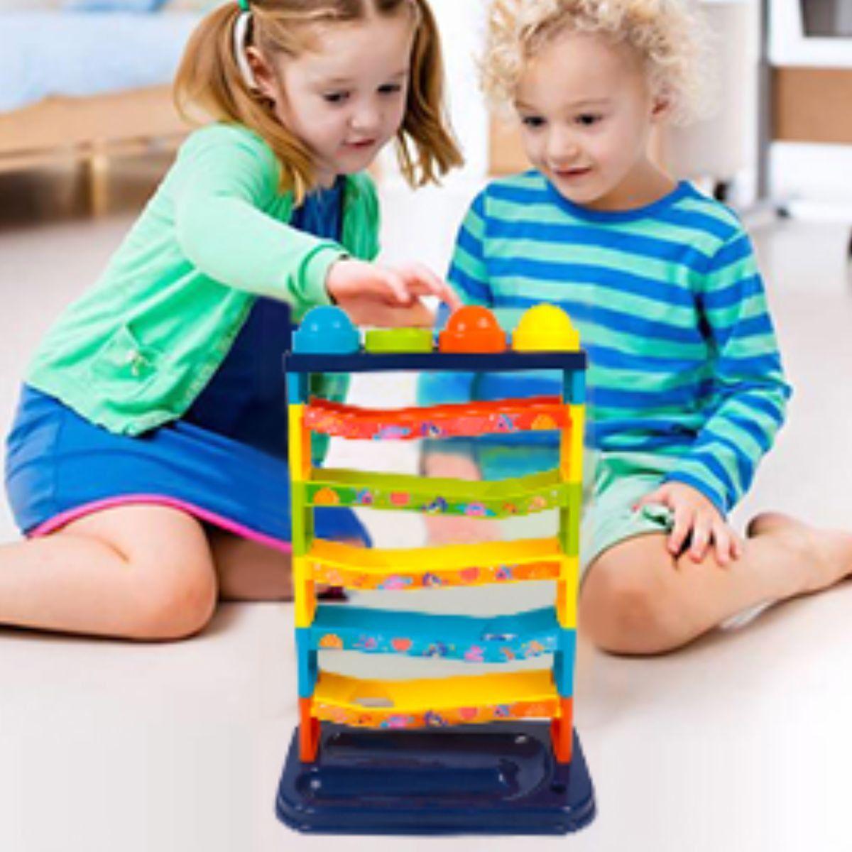 PELOTAS BOLAS 5 NIVELES RAMPAS RACER MONTESSORI BEBE LAU-9