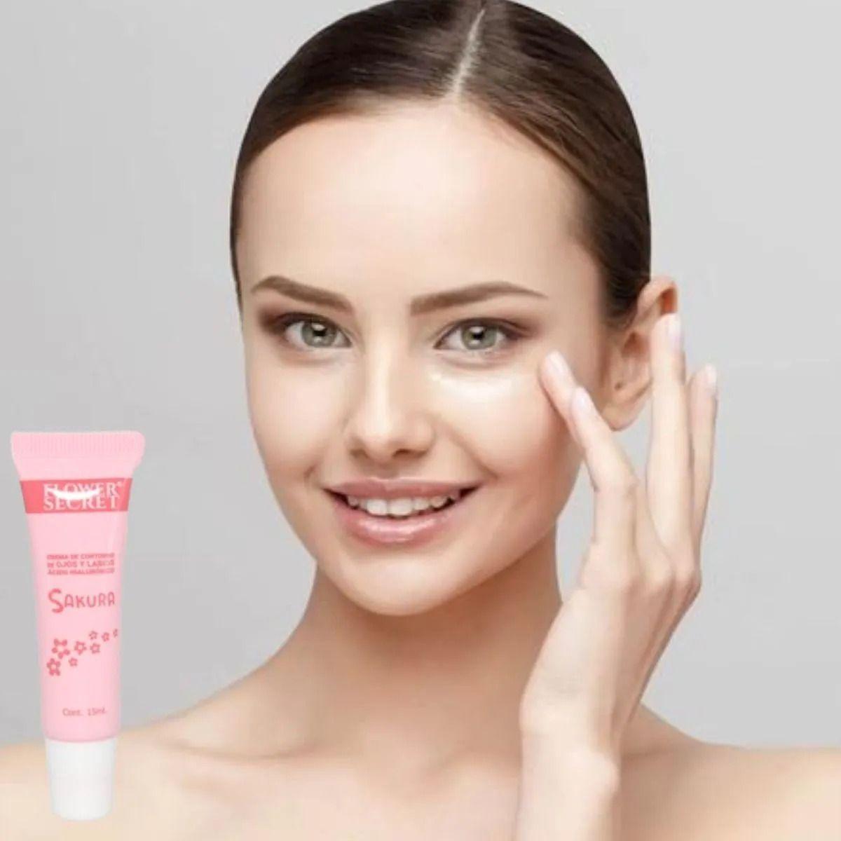 SET 4 CREMA CONTORNO DE OJOS FLOR CEREZO AC HIALURONICO LAU-2
