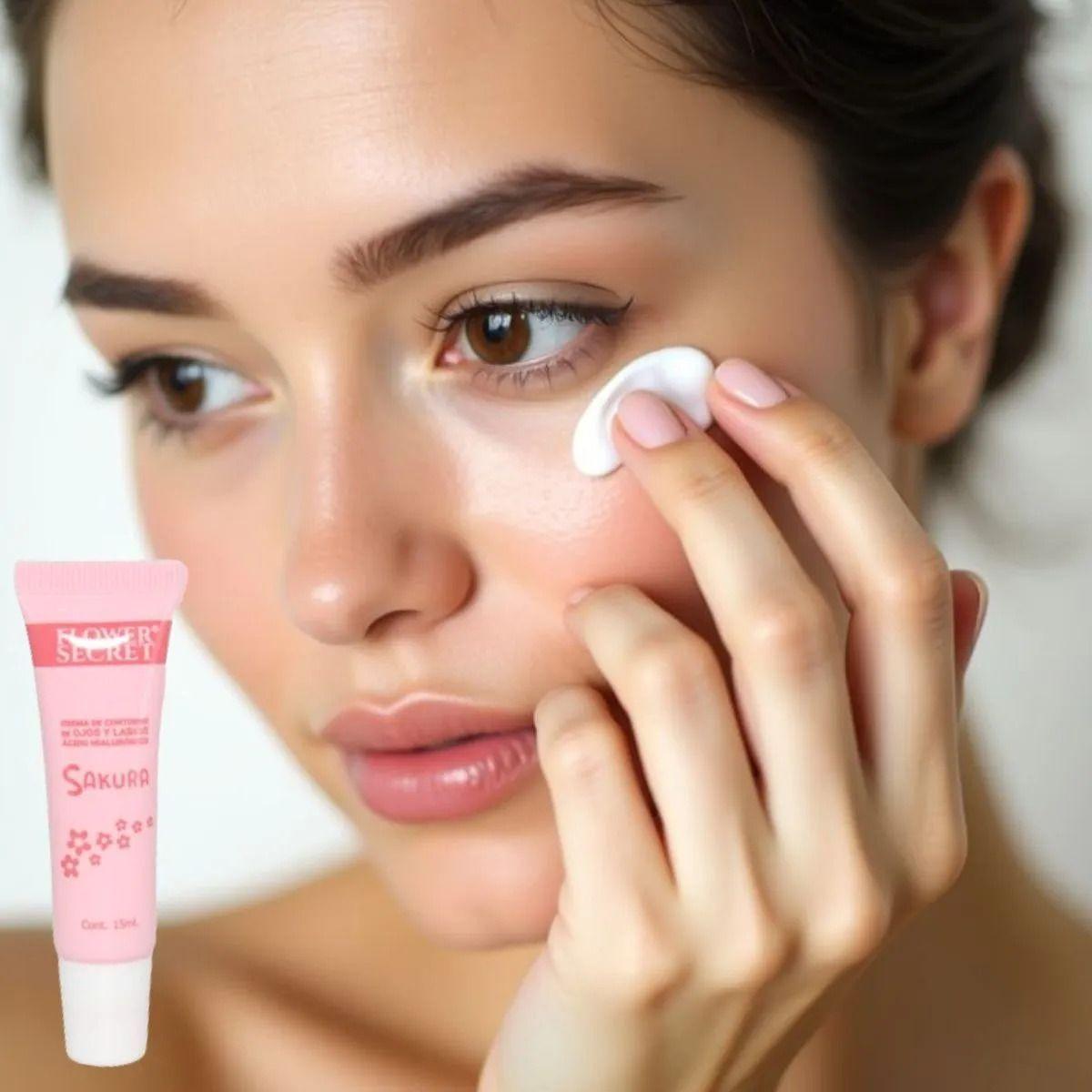 SET 4 CREMA CONTORNO DE OJOS FLOR CEREZO AC HIALURONICO LAU-4